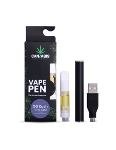CBD Vape Pen + Cartucho CBD OG Kush 85% Cannabinoides