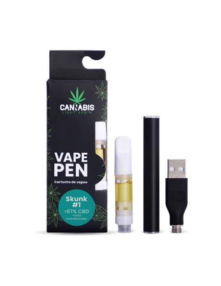 CBD Vape Pen + Cartucho CBD Skunk1 85% Cannabinoides