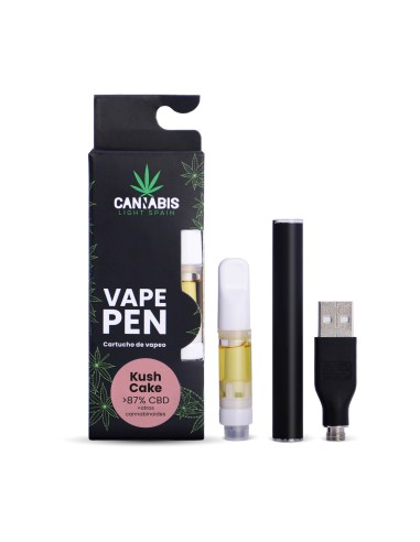 CBD Vape Pen + Cartucho CBD Kush Cake 85% Cannabinoides