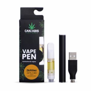 CBD Vape Pen + Cartucho CBD Zkittlez 85% Cannabinoides
