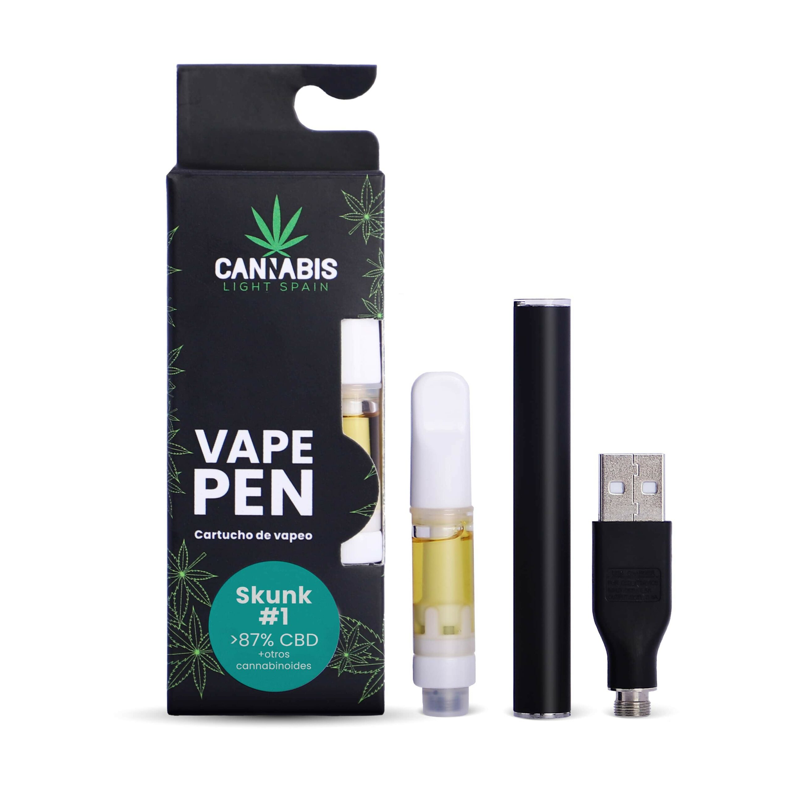 Kit Vape pen CBD Skunk1 85% Cannabinoides