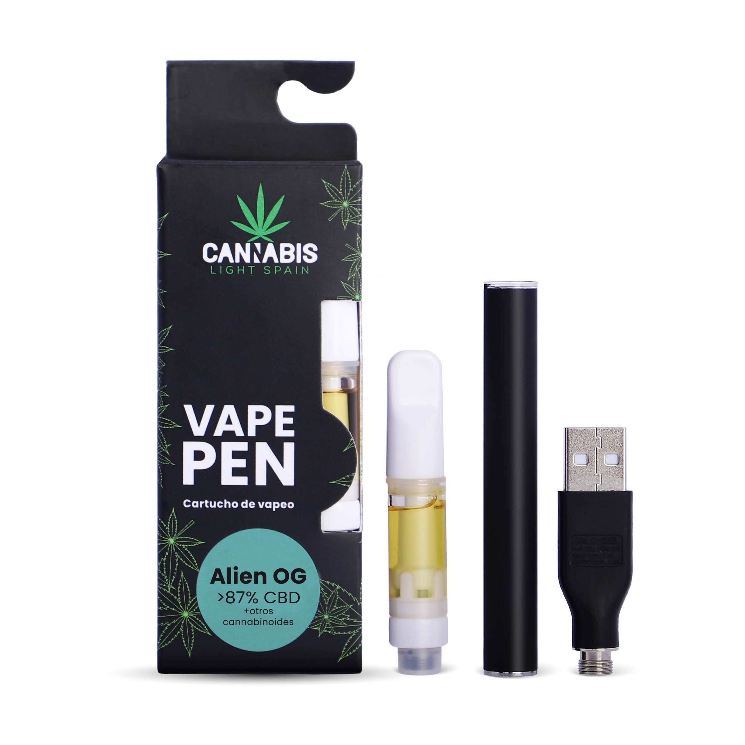 Kit vape pen CBD Alien OG 85% Cannabinoides
