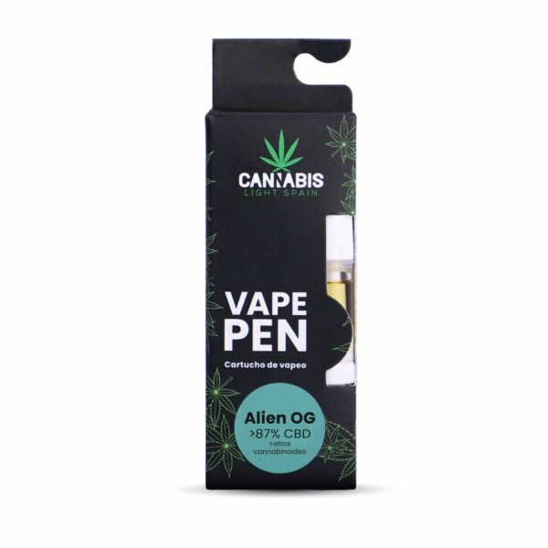 CBD Vape Pen + Cartucho CBD Alien OG 85% Cannabinoides