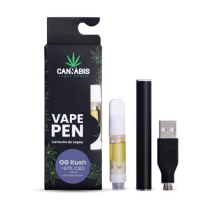 CBD Vape Pen + Cartucho CBD OG Kush 85% Cannabinoides